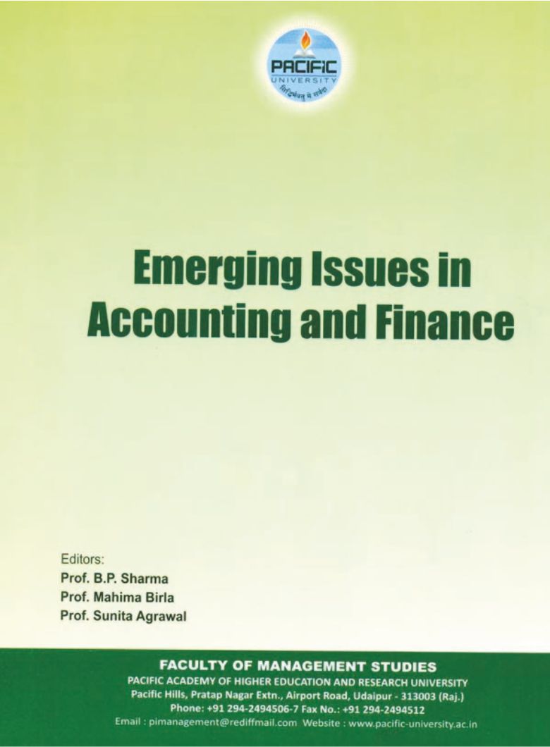 Emerging Issues in Accounting